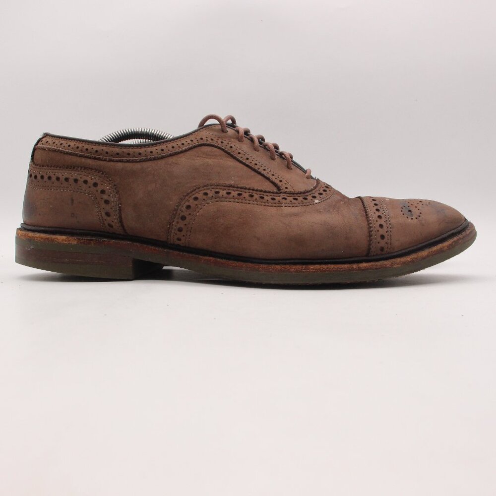 Allen Edmonds STRANDMOK Men's Size 11.5 C Nubuck Leather Oxfords Dress Shoes